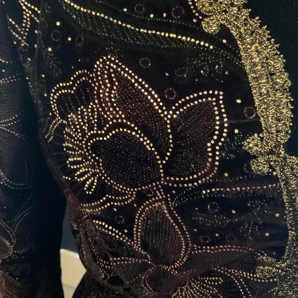 Scott McClintock Vintage Black and Gold Embroidered Jacket 4 - Picture 4 of 13